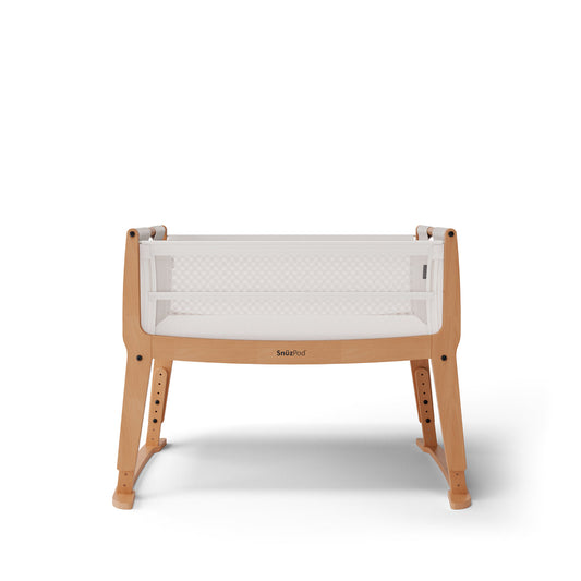 SnuzPod Studio Bedside Crib with mattress - Stockholm Natural