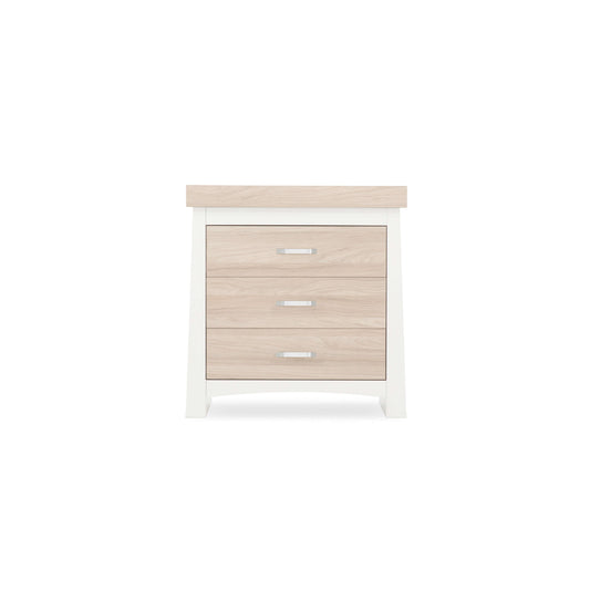 CuddleCo Ada3 Drawer Dresser - White/Ash