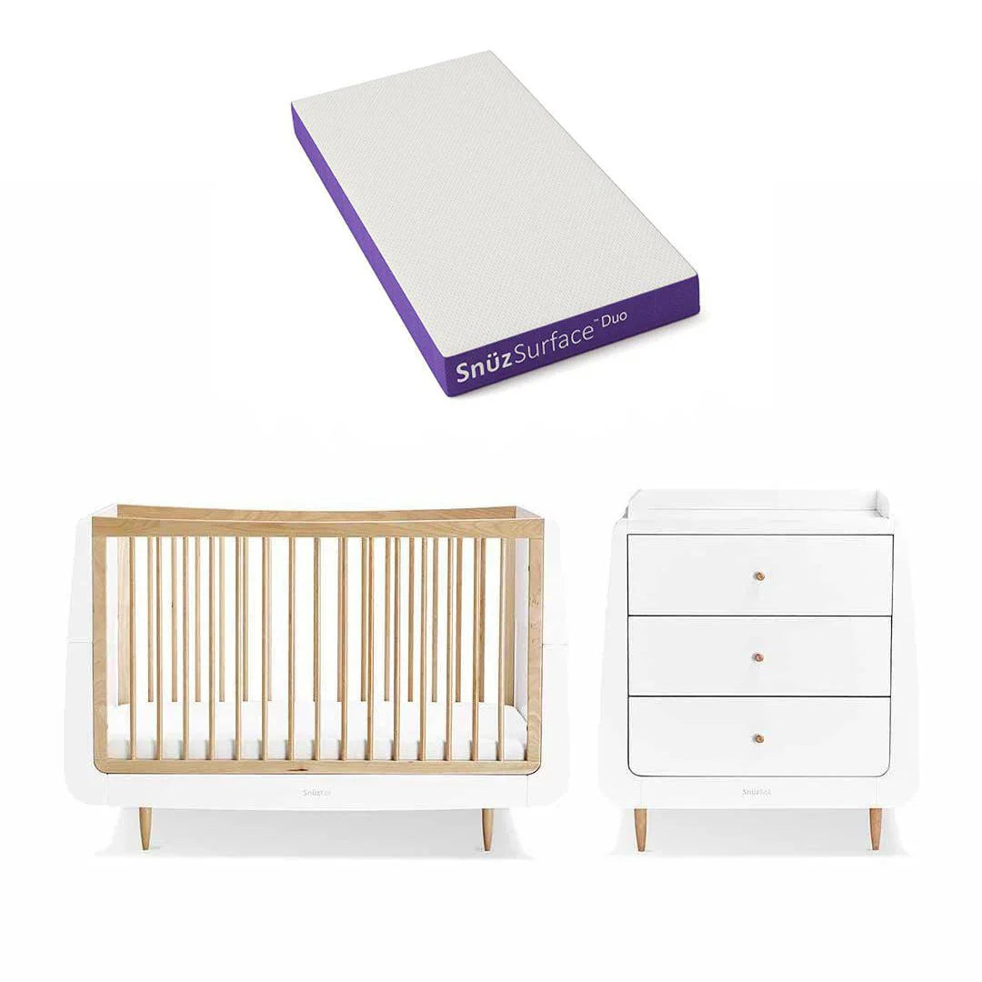 SnuzKot Skandi 2 Piece Nursery Furniture Set - Natural