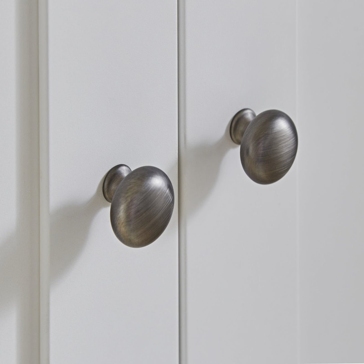 CuddleCo Clara 3pc Set 3 Drawer Dresser, Cot Bed & Wardrobe - White/Ash