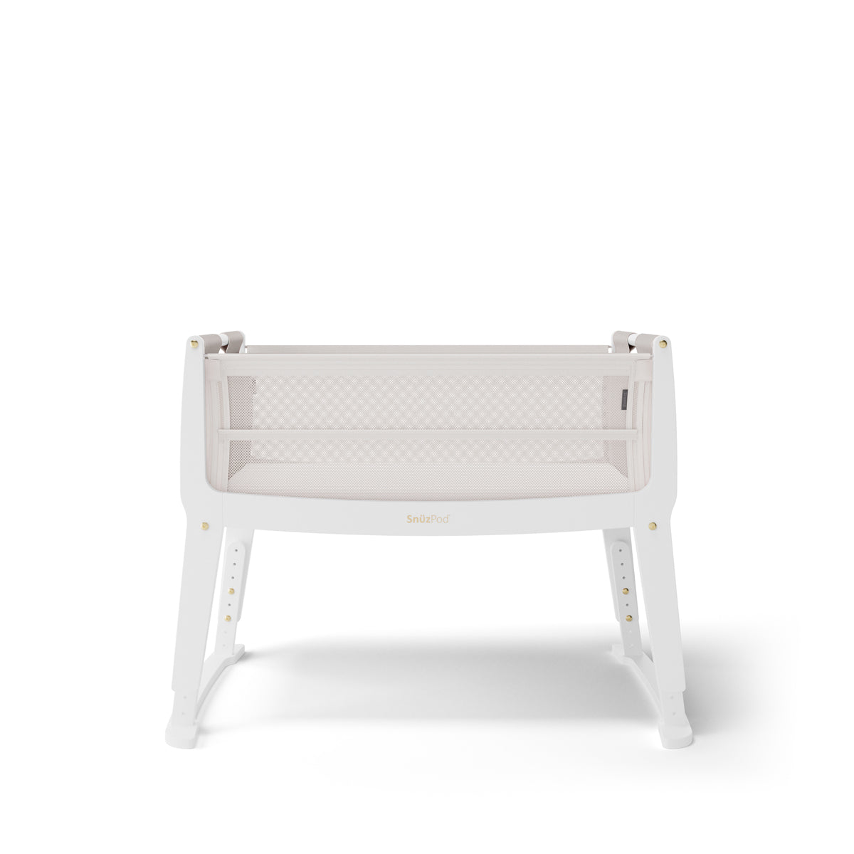 SnuzPod Studio Bedside Crib with mattress - Paris White