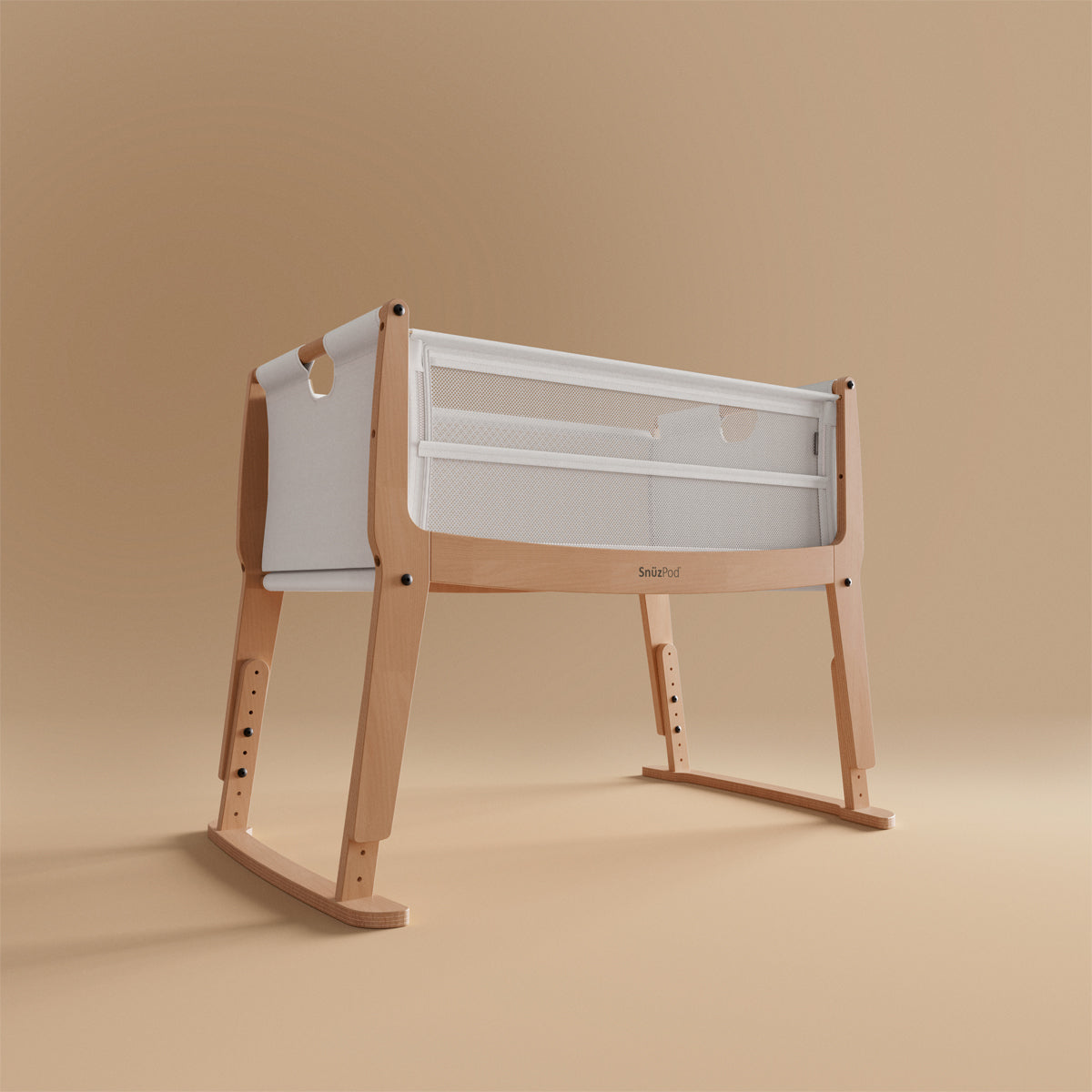 SnuzPod Studio Bedside Crib with mattress - Stockholm Natural