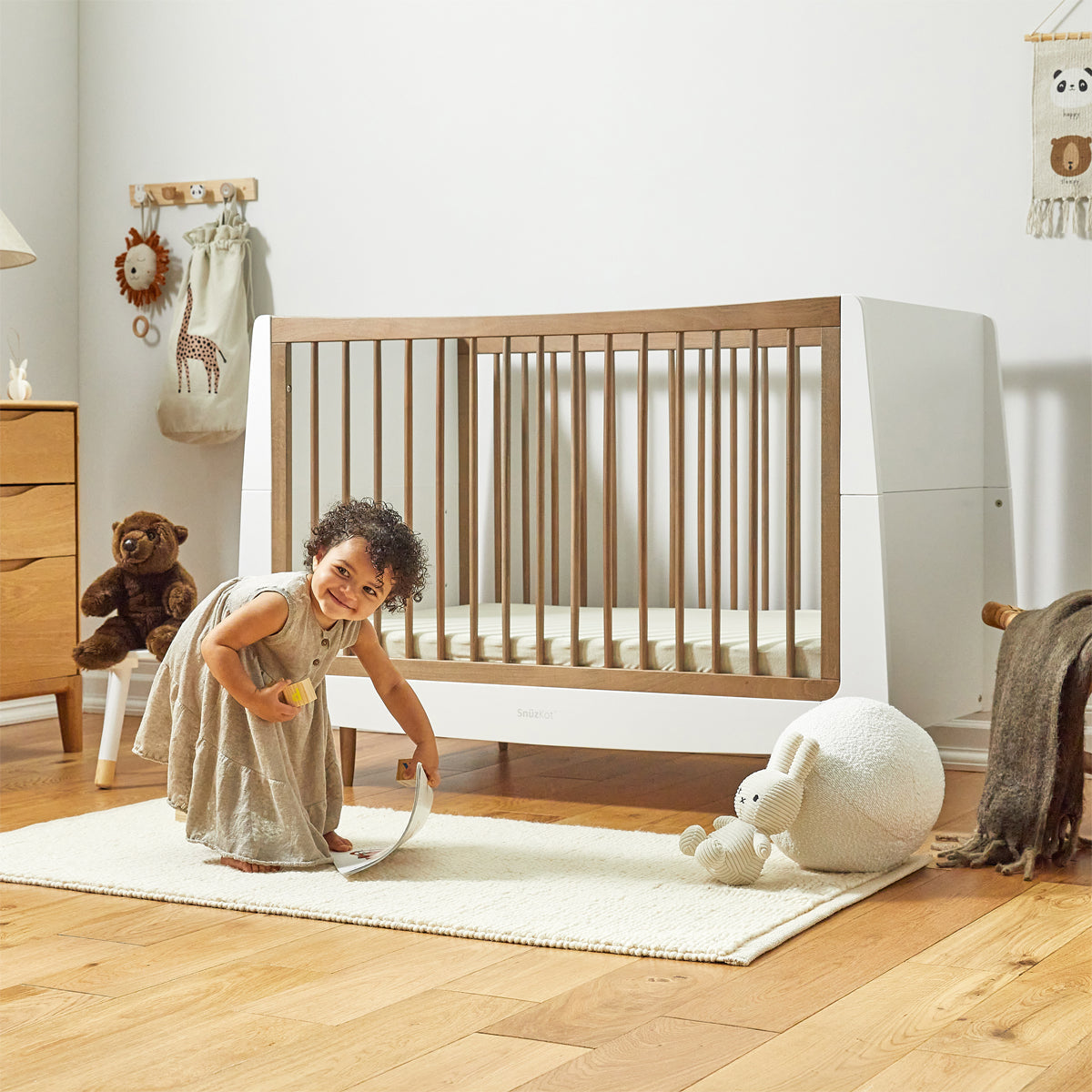 SnuzKot Skandi - The Natural Edit - 2 Piece Nursery Furniture Set - Walnut