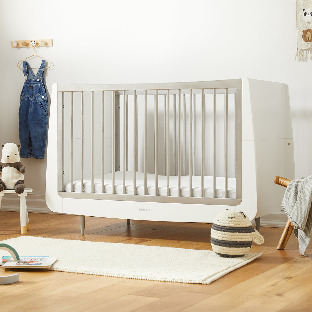 SnuzKot Skandi - The Natural Edit - 2 Piece Nursery Furniture Set - Silver Birch