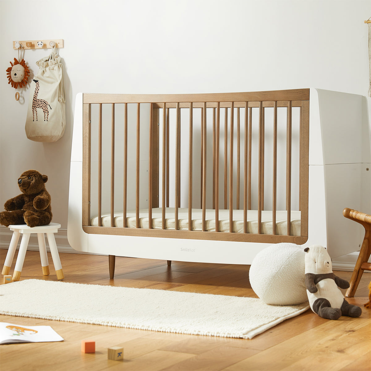 SnuzKot Skandi - The Natural Edit - 2 Piece Nursery Furniture Set - Walnut