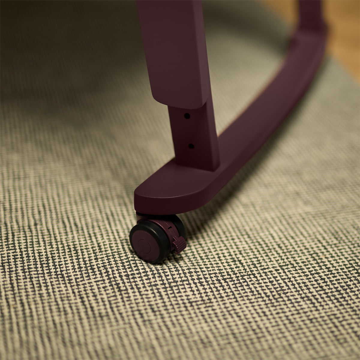 SnuzPod Studio Bedside Crib with mattress - Rome Burgundy