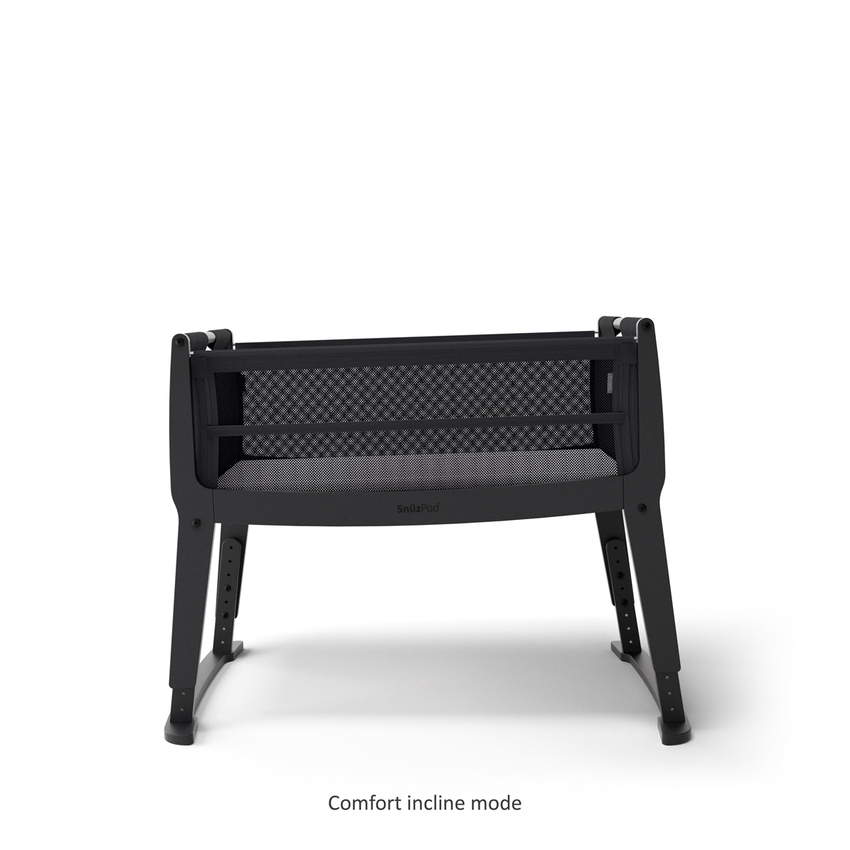 SnuzPod Studio Bedside Crib with mattress - Brooklyn Graphite