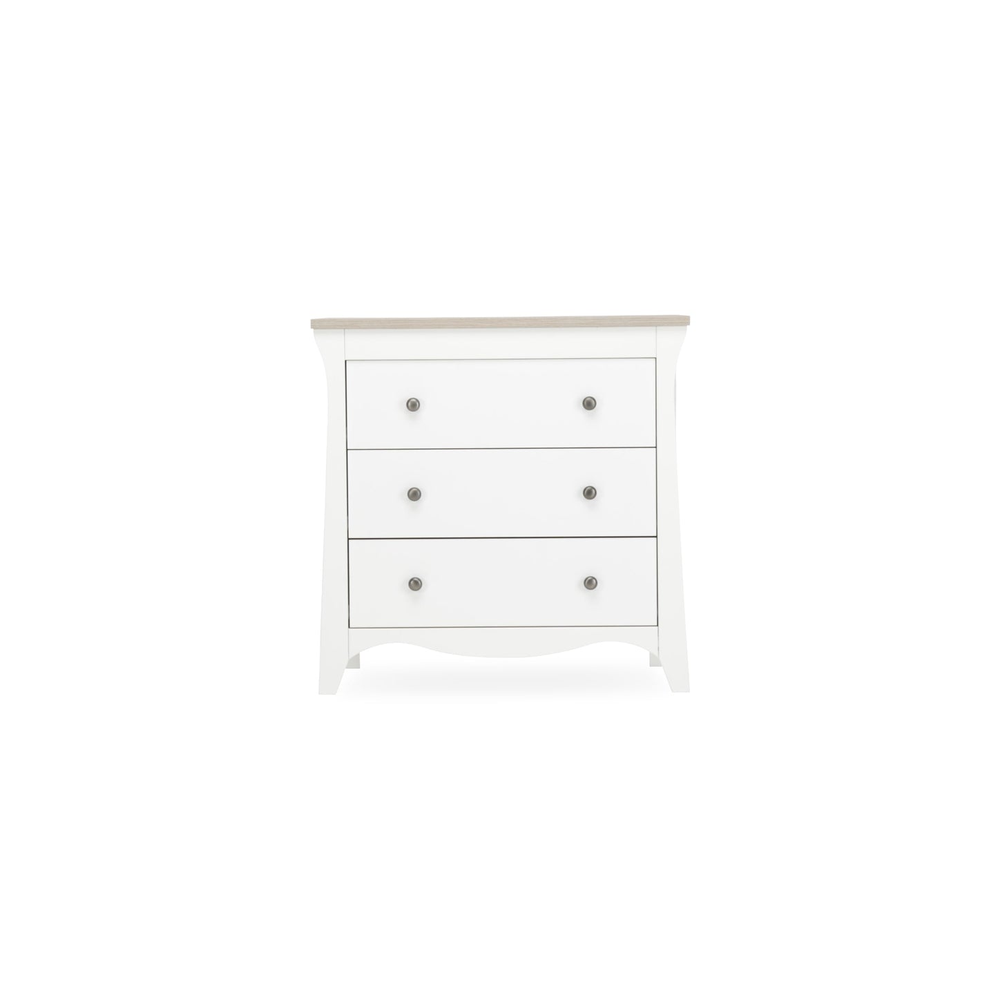 CuddleCo Clara 3 Drawer Dresser & Changer - White/Ash