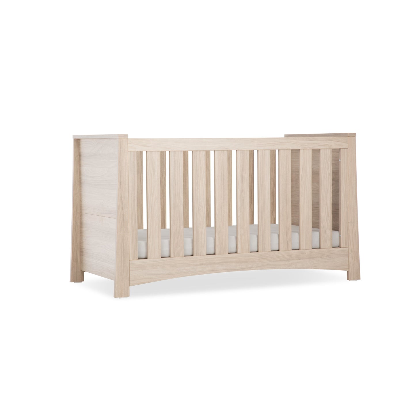 CuddleCo Isla 2pc Set 3 Drawer Dresser & Cot Bed  - Ash