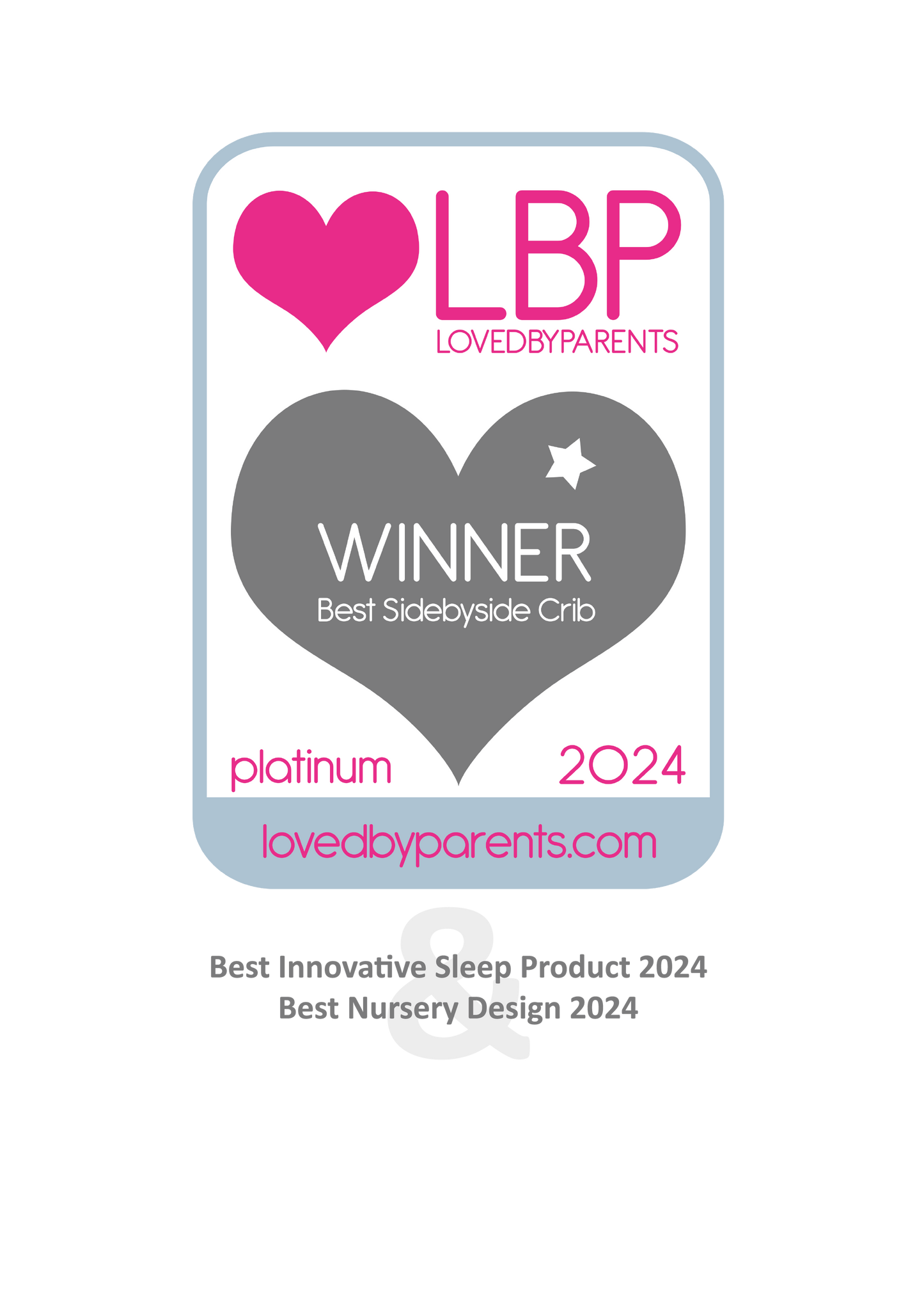 SnuzPod Studio Bedside Crib with mattress - Brooklyn Graphite