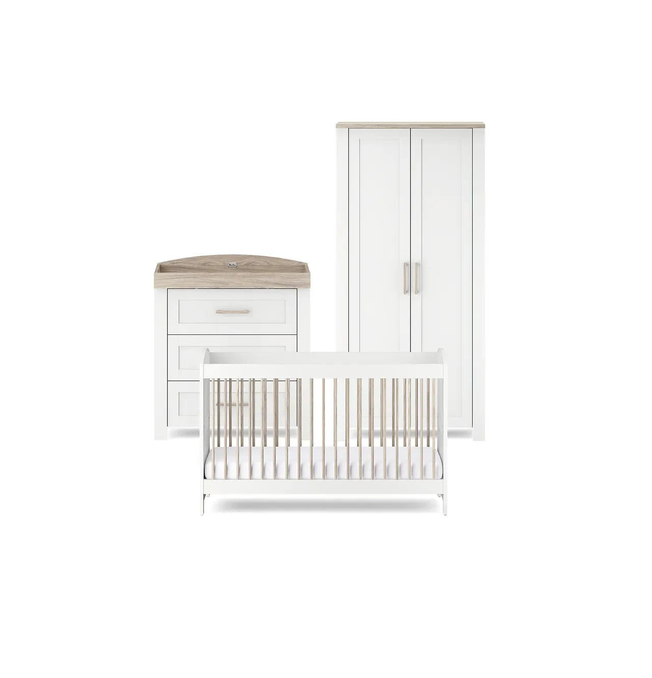 Silver Cross Valencia 3 Piece Nursery Set (Cot Bed, Dresser & Wardrobe)