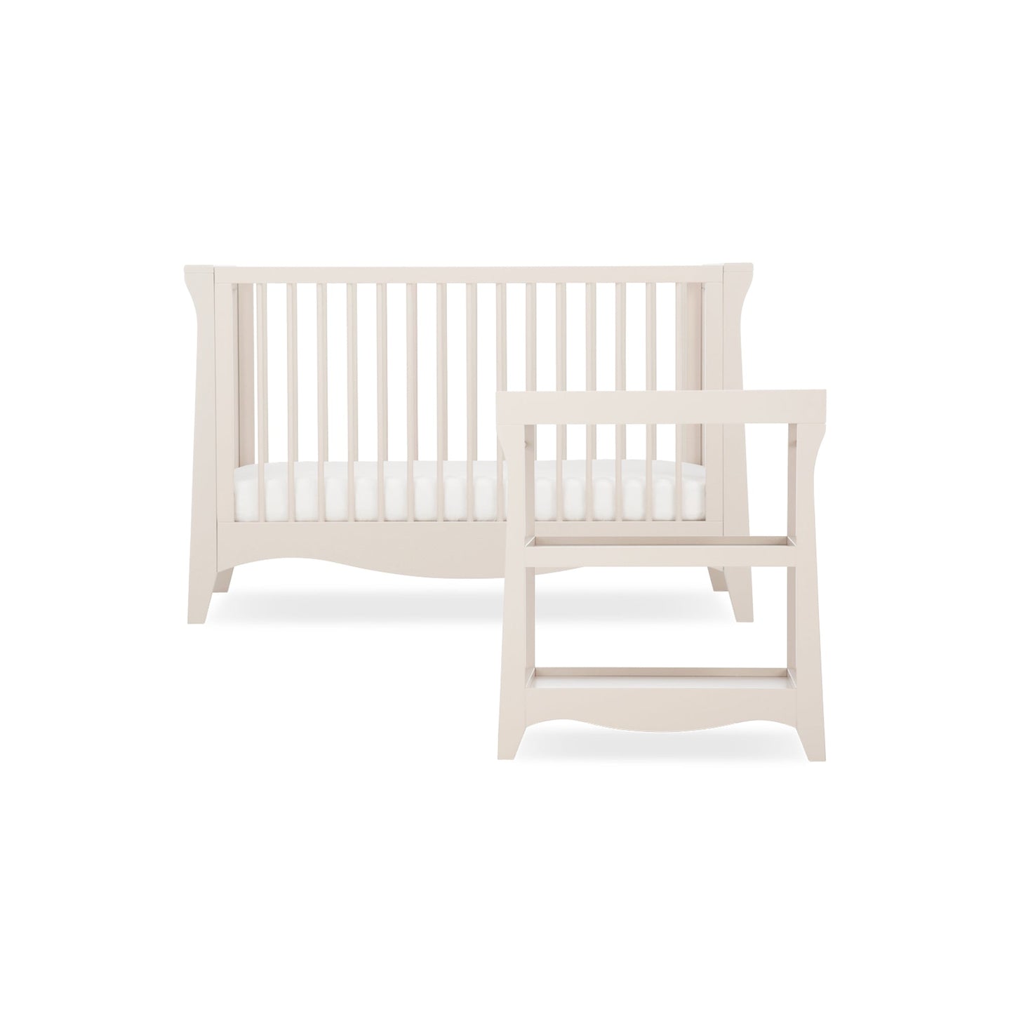 CuddleCo Clara Mini 2 Piece Changer and Cot Bed- Cashmere/Ash