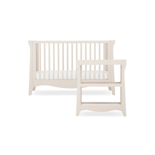 CuddleCo Clara Mini 2 Piece Changer and Cot Bed- Cashmere/Ash