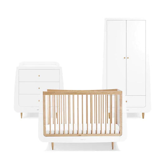 SnuzKot Skandi 3 Piece Nursery Furniture Set - Natural
