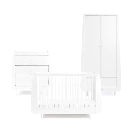 SnuzKot Skandi 3 Piece Nursery Furniture Set - White