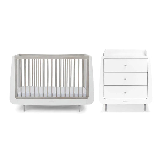 SnuzKot Skandi - The Natural Edit - 2 Piece Nursery Furniture Set - Silver Birch