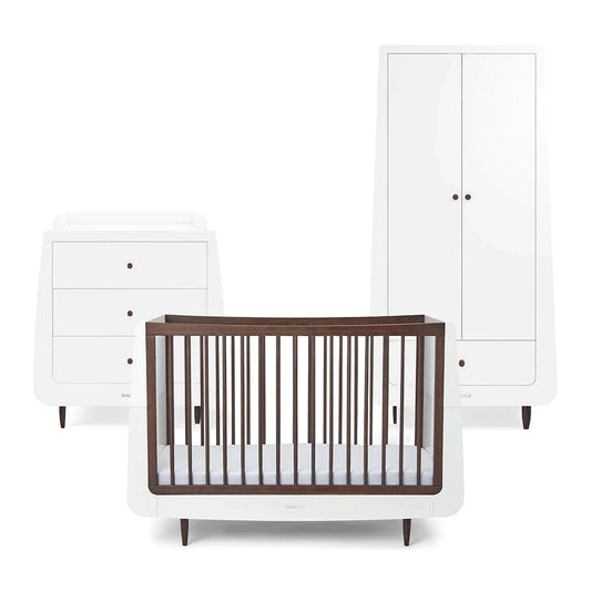 SnuzKot Skandi - The Natural Edit - 3 Piece Nursery Furniture Set - Ebony