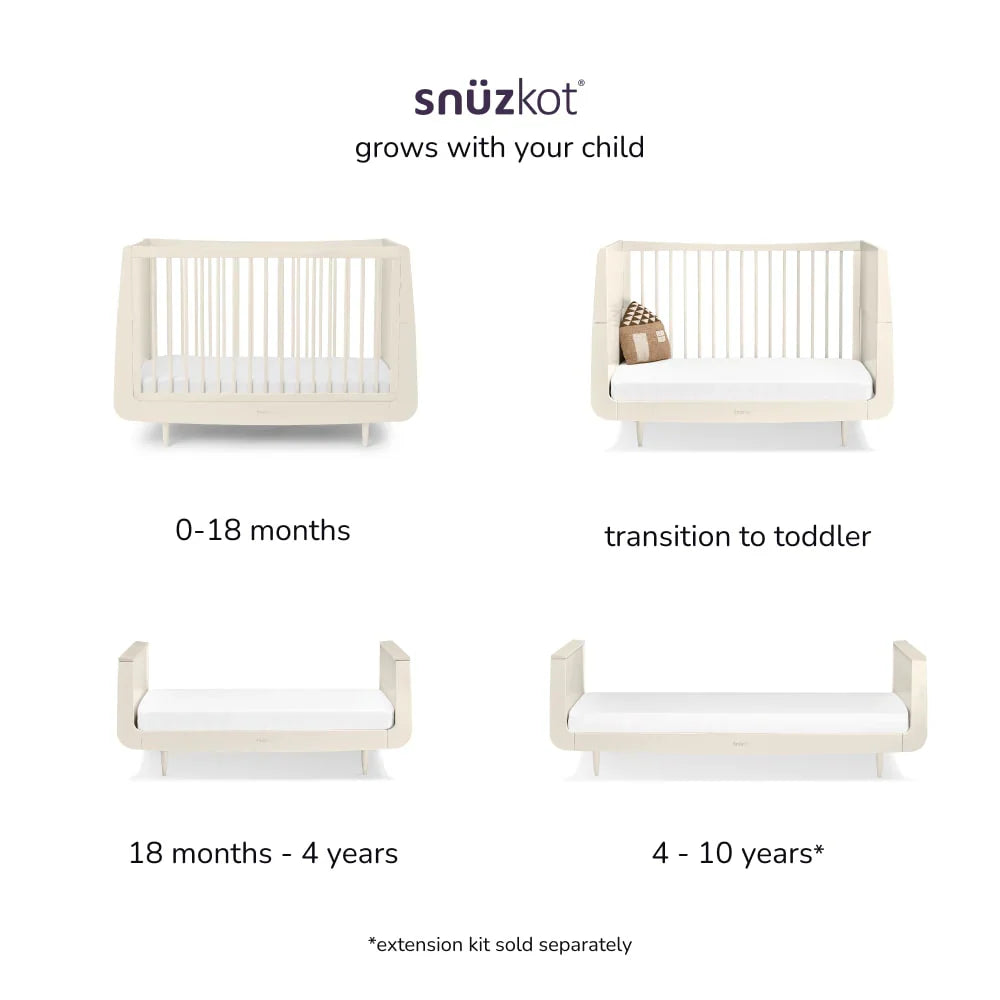 SnuzKot Skandi Cot Bed - Cashmere
