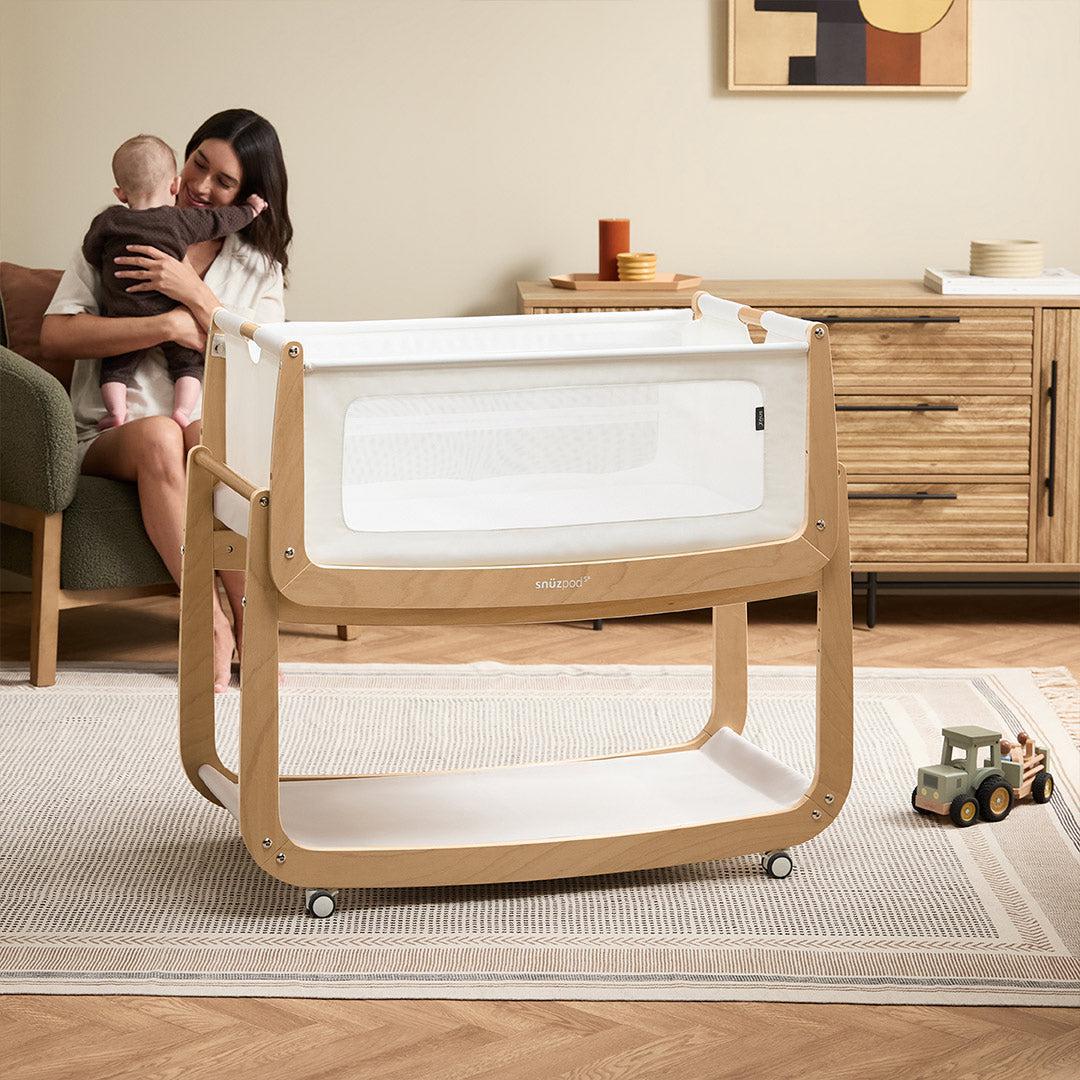 SnuzPod5 Bedside Crib - Natural