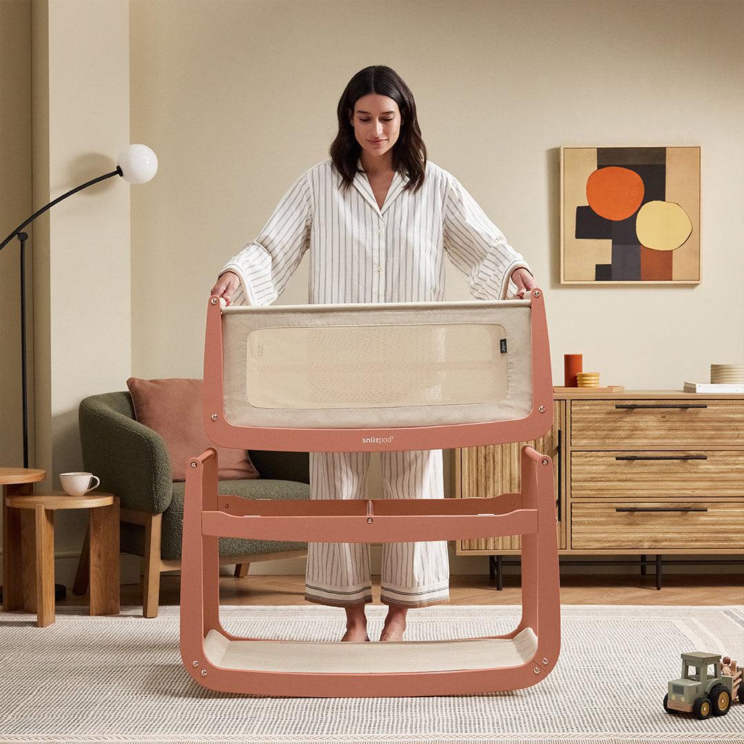 SnuzPod5 Bedside Crib - Terracotta